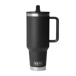 YETI Rambler 40 oz Black BPA Free Travel Straw Mug