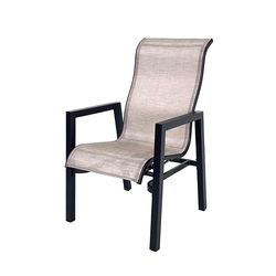 Living Accents Ellington 7 pc Brown Steel Sling Dining Set