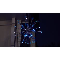 Celebrations LED Blue/Pure White 3 in1 Radiant Blast 16 in. Hanging Decor