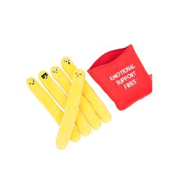 What Do You Meme Emotional Support Fries Toy Plush Red/Yellow 6 pc
