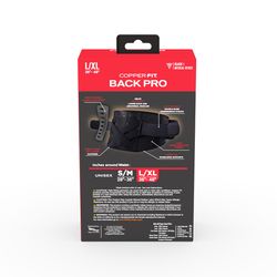 Copper Fit Back Pro Black Power X Straps Technology Compression Back Support Belt 1 pk 1 pk