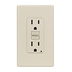 Leviton SmartlockPro 15 amps 125 V Duplex Light Almond GFCI Outlet 5-15R 1 pk