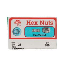 HILLMAN 1/4 in. Zinc-Plated Steel SAE Hex Nut 1 pk