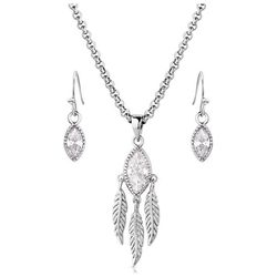 Montana Silversmiths Women's Catching Light CZ Clear/Silver Jewelry Sets