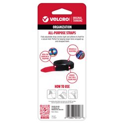 VELCRO Brand Medium Nylon Hook and Loop Fastener 18 in. L 2 pk