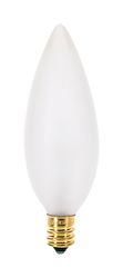 Satco 25 W BA9.5 Decorative Incandescent Bulb E12 (Candelabra) Soft White 2 pk