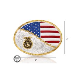Montana Silversmiths FFA Patriotic Traditions Belt Buckle