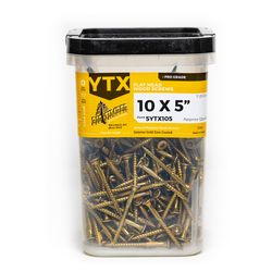 Big Timber No. 10 X 5 in. L Star Zinc-Plated Deep Wood Screws 190 pk