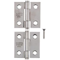 Ace .95 in. W X 1-1/2 in. L Stainless Steel Silver Stainless Steel Narrow Hinge 2 pk