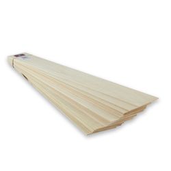 Midwest Products 3/32 in. X 3 in. W X 2 ft. L Basswood Sheet #2/BTR Premium Grade