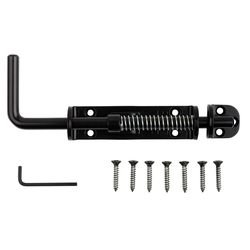 National Hardware Weather Guard 10.31 in. L Black Steel Sliding Bolt 1 pk