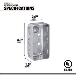 Southwire Old Work Rectangle Steel 1 gang Box Mount