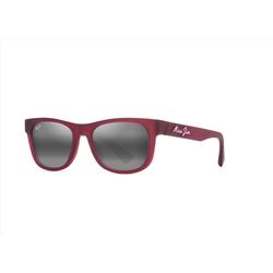 Maui Jim Kaulike Sunglasses Unisex Matte Transparent Fuchsia Frame Neutral Gray Lens Polarized