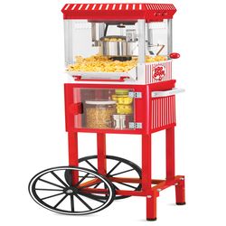 Nostalgia Red/White 2.5 cups Oil Popcorn Cart
