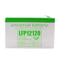 Universal Power Group LFP12120 Lithium Phosphate 12 V 12 mAh Battery 48042 1 pk
