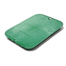 NDS 16-13/16 in. W X 11-5/8 in. D X 2 in. H Rectangular Valve Box Cover Green