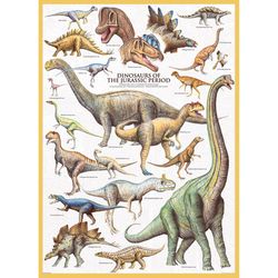Eurographics Dinosaurs of the Jurassic Period Jigsaw Puzzles Multicolored 1000 pc