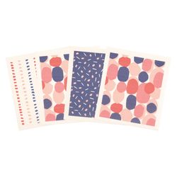 KAF Home Multi Color Cotton Pebble Pink Kitchen Towel 4 pk