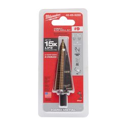 Milwaukee #9 X 2.93 in. L Cobalt Step Drill Bit 3-Flat Shank 1 pc