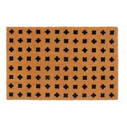 Entryways 36 in. W X 24 in. L Black/Brown Positivity Coir Door Mat