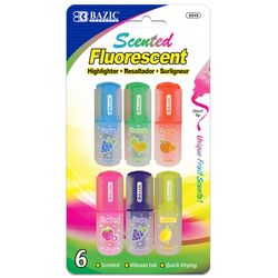 Bazic Products Neon Color Assorted Chisel Tip Scented Highlighter 6 pk