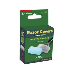 Coghlan's Blue/White Razor Cover 2.17 in. H X 0.98 in. W X 0.78 in. L 2 pc