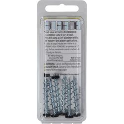 HILLMAN Bore-fast 3/16 in. D X 1-1/2 in. L Steel Pan Head Screw and Anchor 6 pc