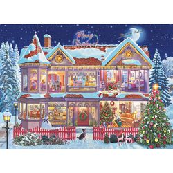 Eurographics Getting Ready for Christmas Jigsaw Puzzles Multicolored 1000 pc