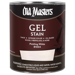 Old Masters Semi-Transparent Pickling White Oil-Based Alkyd Gel Stain 1 qt