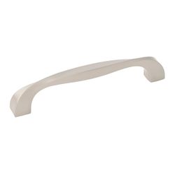 Hickory Hardware Arch Cabinet Pull 5-1/6 in. Satin Nickel White 1 pk