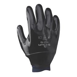 SHOWA ATLAS 5122 Unisex Indoor/Outdoor Dipped Work Gloves Black L 1 pair