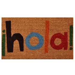 Home & More 1.42 W X 2.42 L Multi-color Hola Coir Door Mat