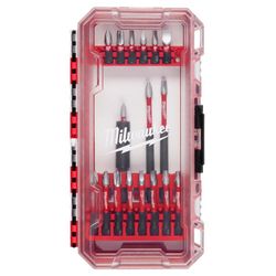 Milwaukee Shockwave Assorted 1/4 in. hex Impact Driver Bit Set Alloy Steel 18 pc