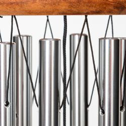 Wind River In Loving Memory Silver Aluminum/Wood 18 in. Wind Chime