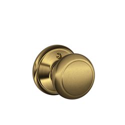 Schlage F Series Andover Antique Brass Dummy Knob