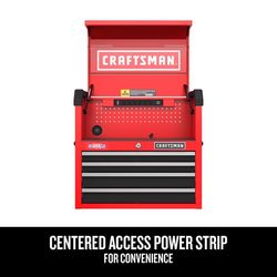 CRAFTSMAN S2000 26 in. 4 drawer Steel Tool Chest 24.7 in. H X 16 in. D