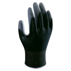 SHOWA ATLAS BO500B Unisex Indoor/Outdoor Coated Work Gloves Black/Gray L 1 pair