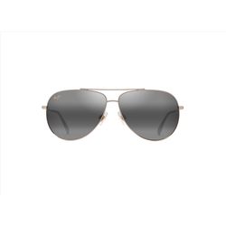 Maui Jim Hauoli XL Sunglasses Unisex Shiny Light Gold w/Crystal Frame Neutral Gray Lens Polarized