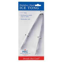 Harold Import Brand that Cooks Silver Stainless Steel Ice Tongs