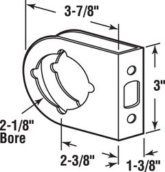 Prime-Line 3 in. H X 3.9 in. L Brass Brass Lock and Door Reinforcer