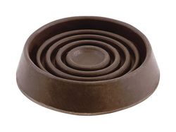 Shepherd Hardware Rubber Caster Cup Brown Round 1 in. W 4 pk