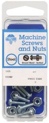HILLMAN No. 6-32 in. X 1/2 in. L Slotted Round Head Zinc-Plated Steel Machine Screws 1 pk