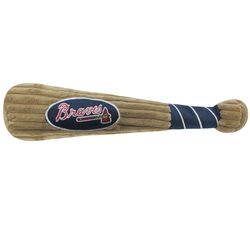 Pets First MLB For Dog Brown Plush Atlanta Braves Dog Toy 1 pk