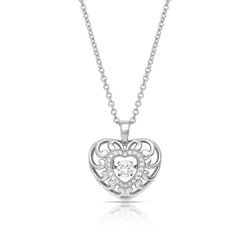Montana Silversmiths Women's Waves of Love Silver Necklace Water Resistant