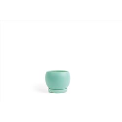 Momma Pots Gemstone Bolle 6 in. W Porcelain Planter Sea Glass