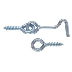 Ace Small Zinc-Plated Silver Steel 1.5 in. L Hook and Eye 2 pk