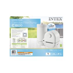 Intex Krystal Clear Above Ground Filter Pump 1500 gal 14.1 in. H X 18.1 in. W X 12.5 in. L