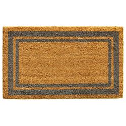 Home & More 1.58  W X 2.58  L Multi-color Periwinkle Border Coir Door Mat