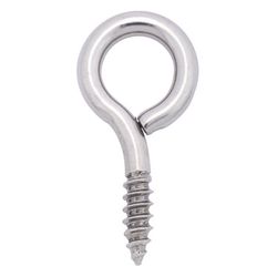 Hampton 9/32 in. D X 2-5/16 in. L Polished Stainless Steel Screw Eye 120 lb. cap. 1 pk
