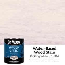 Old Masters Semi-Transparent Pickling White Water-Based Latex Wood Stain 1 qt